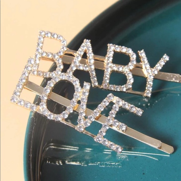 Accessories - Baby or Love Rhinestone Hair Pin (1 Pc.)